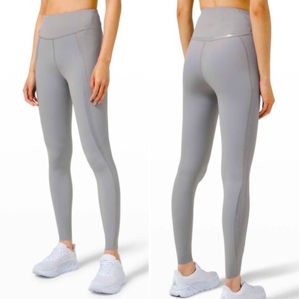 Lululemon Gloss Trim Run High-Rise Leggings, size 2
